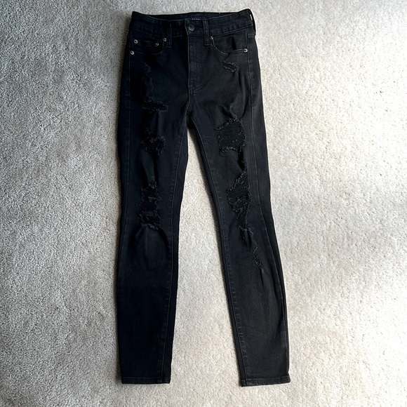 Aeropostale High Rise Jegging Black Size 00 Short - Picture 1 of 9